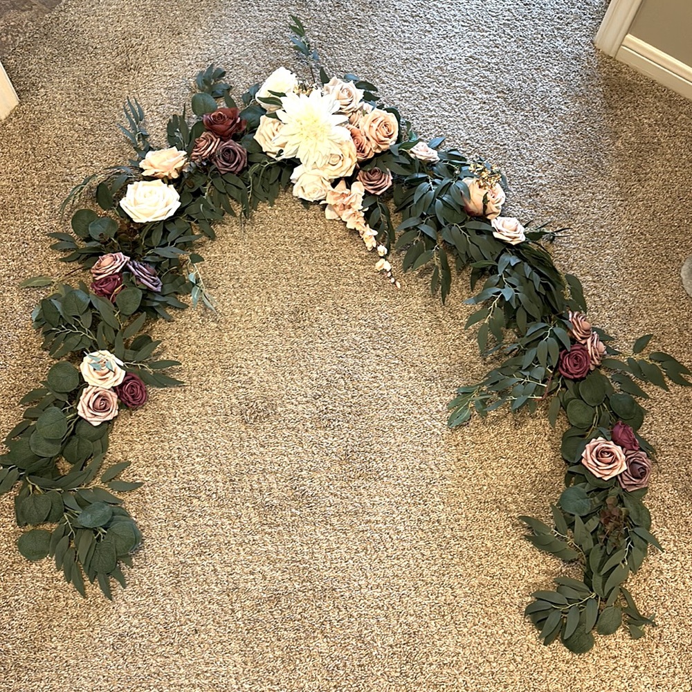 Wedding arch Faux flowers